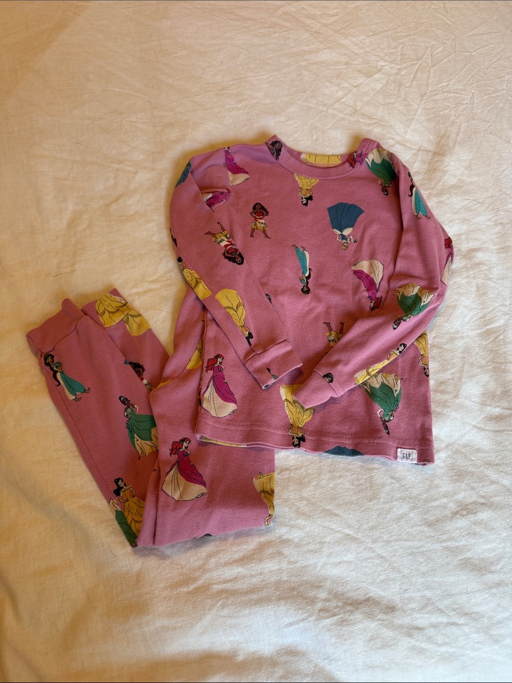 GAP organic cotton Pink Princess Print Kids Pajama Set
